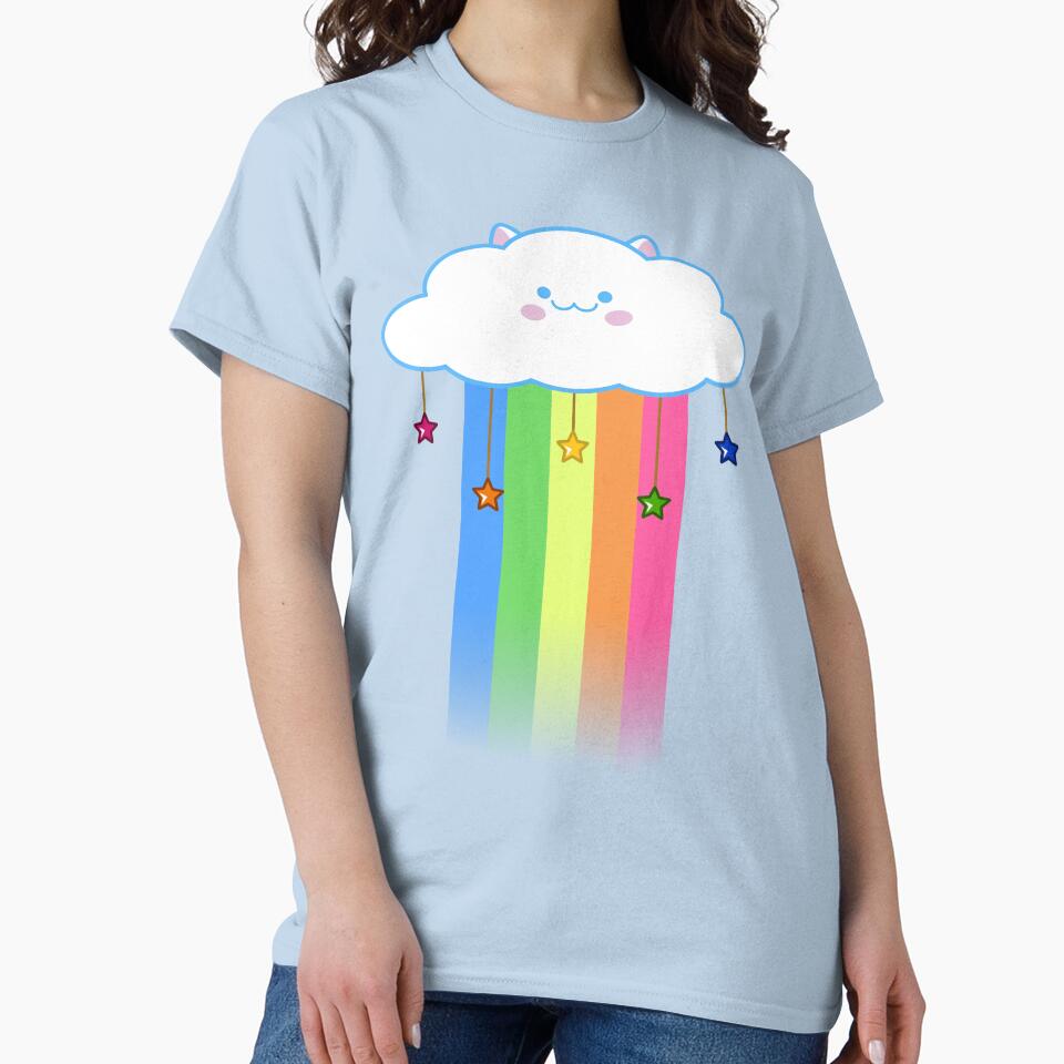 Kawaii Rainbow Cat Cloud T-Shirts, Hoodie, Sweatshirt