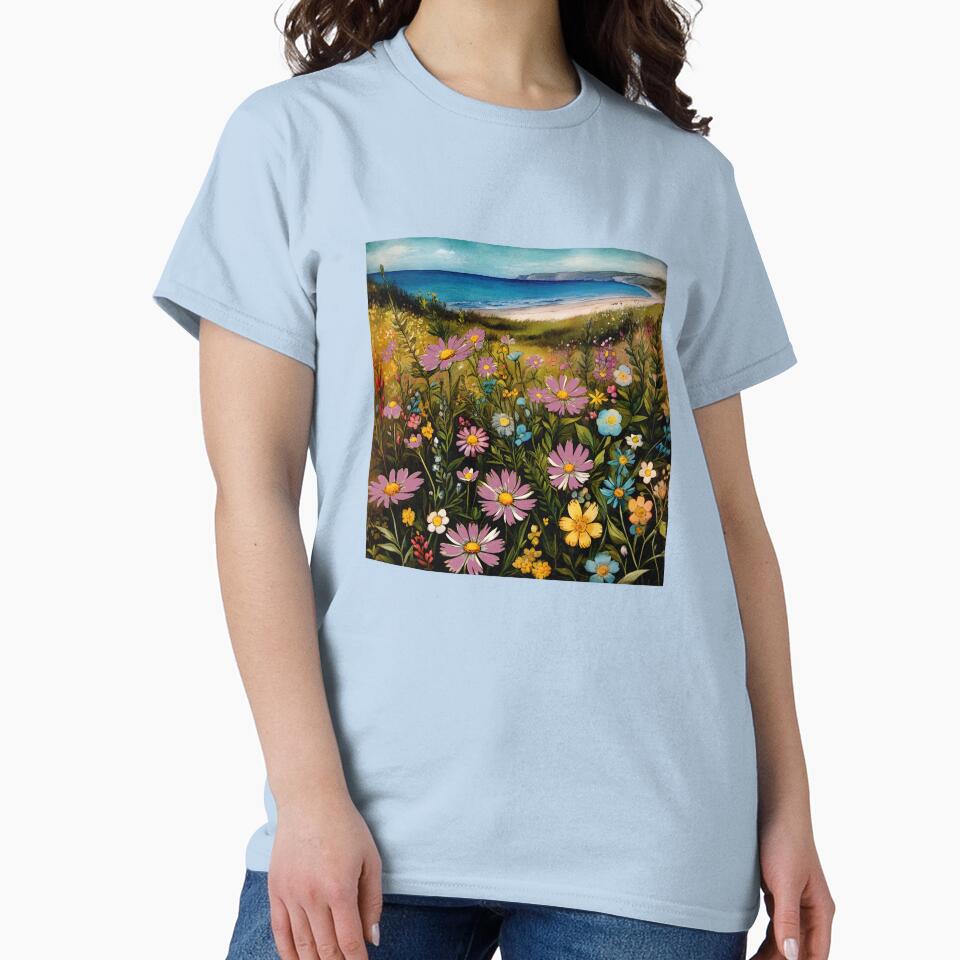 Boho Wildflowers Cottagecore Countryside Coastal Wildflowers 4 of 4 by Beachy T-Shirts, Hoodie, Sweatshirt (Image 2)