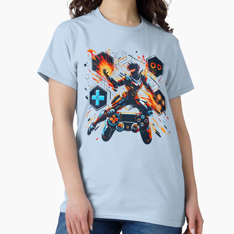 PlayStation Gaming Hero Fire Controller Art by DrawDrip