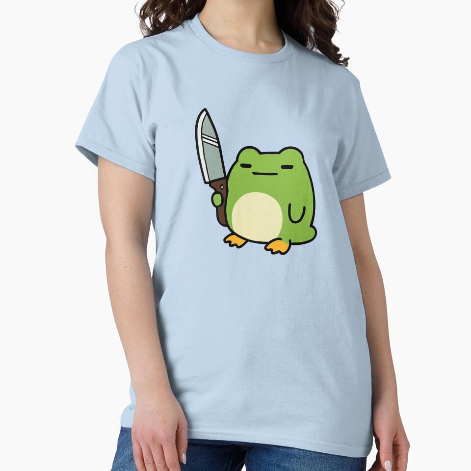 Knife Frog Meme Sticker – Funny Angry Frog T-Shirts, Hoodie, Sweatshirt