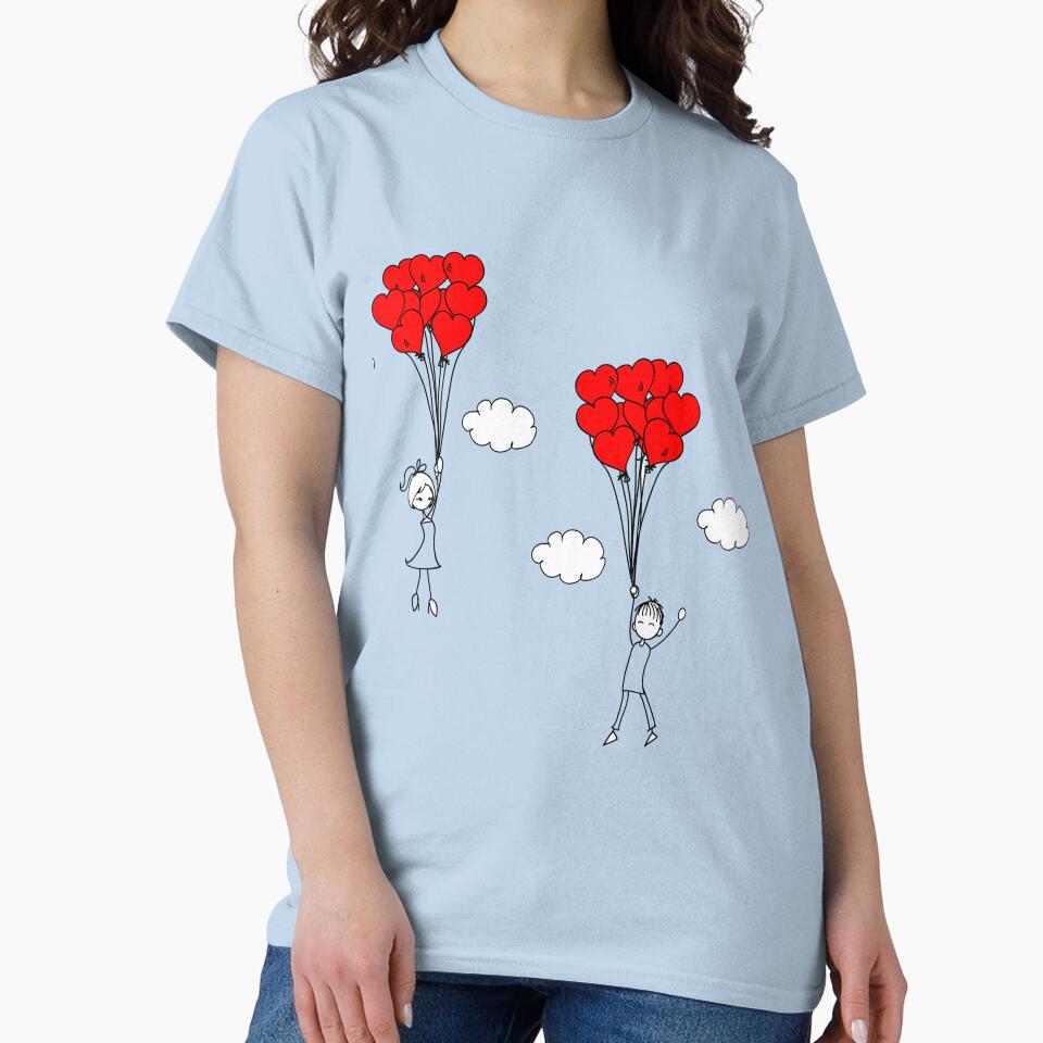Matching Couple Heart Balloons Design by AmetistLight T-Shirts, Hoodie, Sweatshirt | BlankRebels.com (Image 2)
