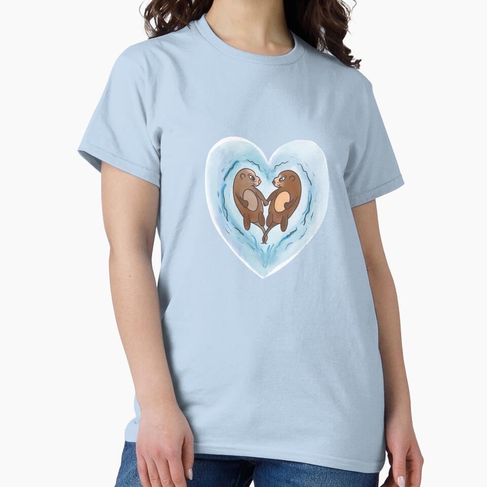 Otters in love by Tirish56 T-Shirts, Hoodie, Sweatshirt | BlankRebels.com (Image 2)