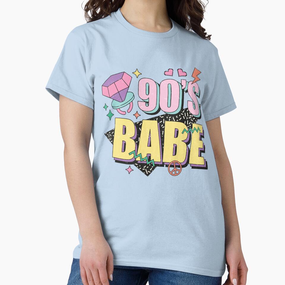 90s babe colorful retro-style design by Acim0 T-Shirts, Hoodie, Sweatshirt | BlankRebels.com (Image 2)