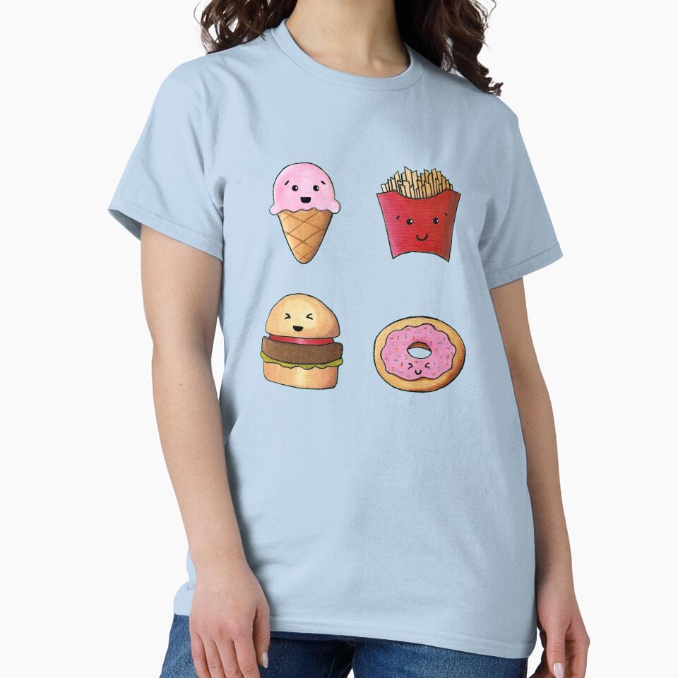 Kawaii Fast Food, Turquoise by christinaashman T-Shirts, Hoodie, Sweatshirt | BlankRebels.com (Image 2)