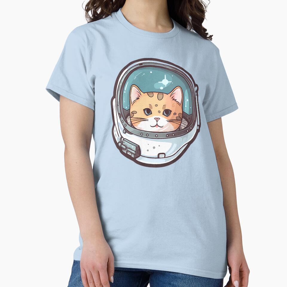 Cat Astronaut sticker by GudVibeIn T-Shirts, Hoodie, Sweatshirt | BlankRebels.com (Image 2)
