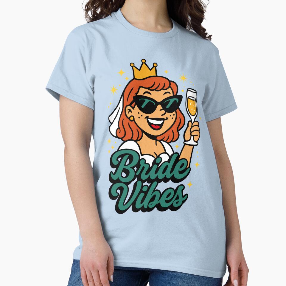 Retro Bride Vibes – Bachelorette Party Design by Moodoo Design T-Shirts, Hoodie, Sweatshirt | BlankRebels.com (Image 2)