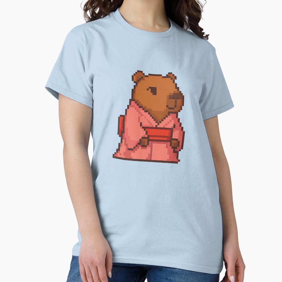 Elegant Capybara – Kimono Pixel Character by retro_pixel T-Shirts, Hoodie, Sweatshirt | BlankRebels.com (Image 2)