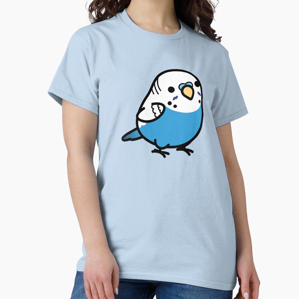 Chubby Blue Budgie - Male by birdhism T-Shirts, Hoodie, Sweatshirt | BlankRebels.com (Image 2)