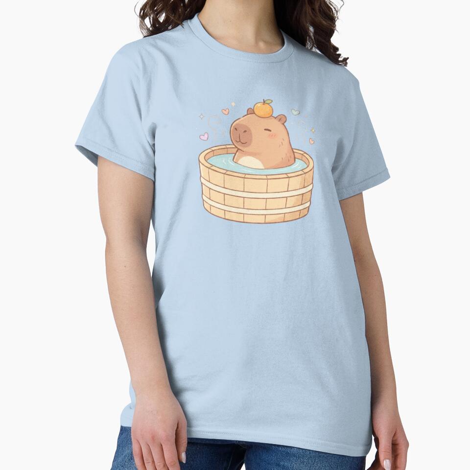 Cute Chubby Capybara Yuzu Bath - Kawaii Cozy Aesthetic by L.U.S.A T-Shirts, Hoodie, Sweatshirt | BlankRebels.com (Image 2)