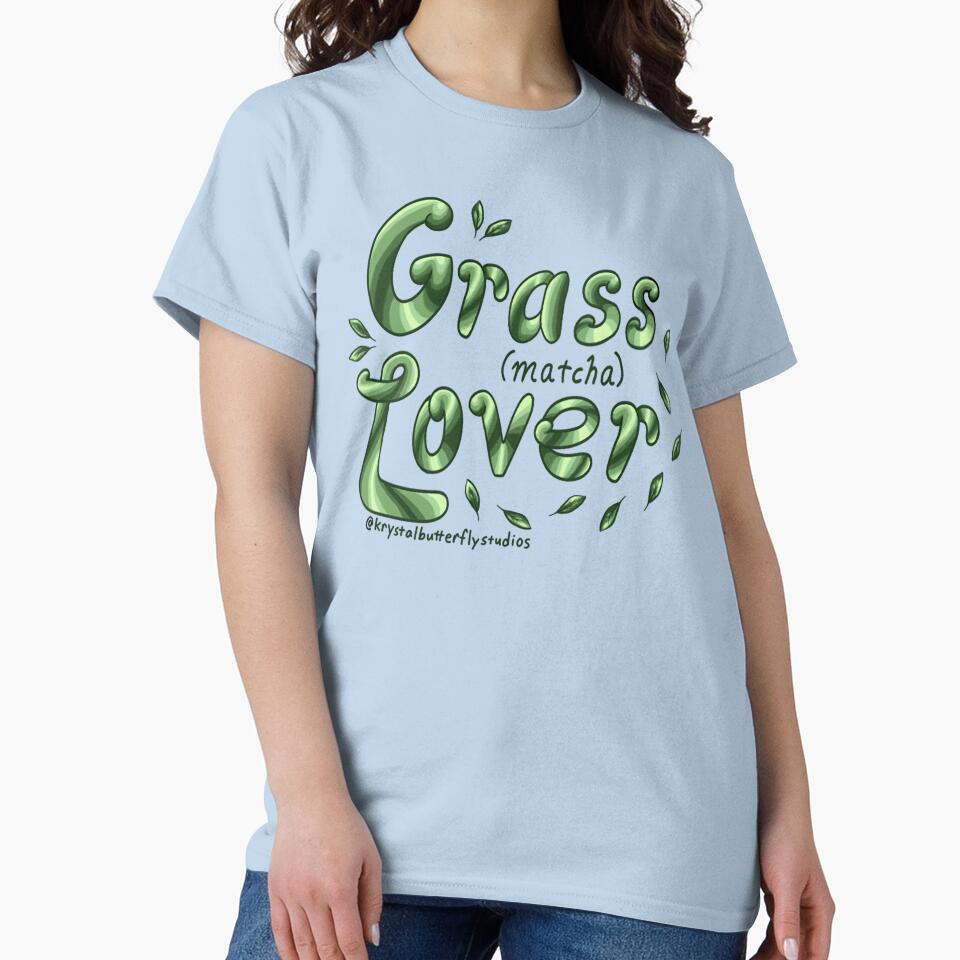 Grass Matcha Lover Aesthetic Green Tea Design by KrystalBStudios T-Shirts, Hoodie, Sweatshirt | BlankRebels.com (Image 2)