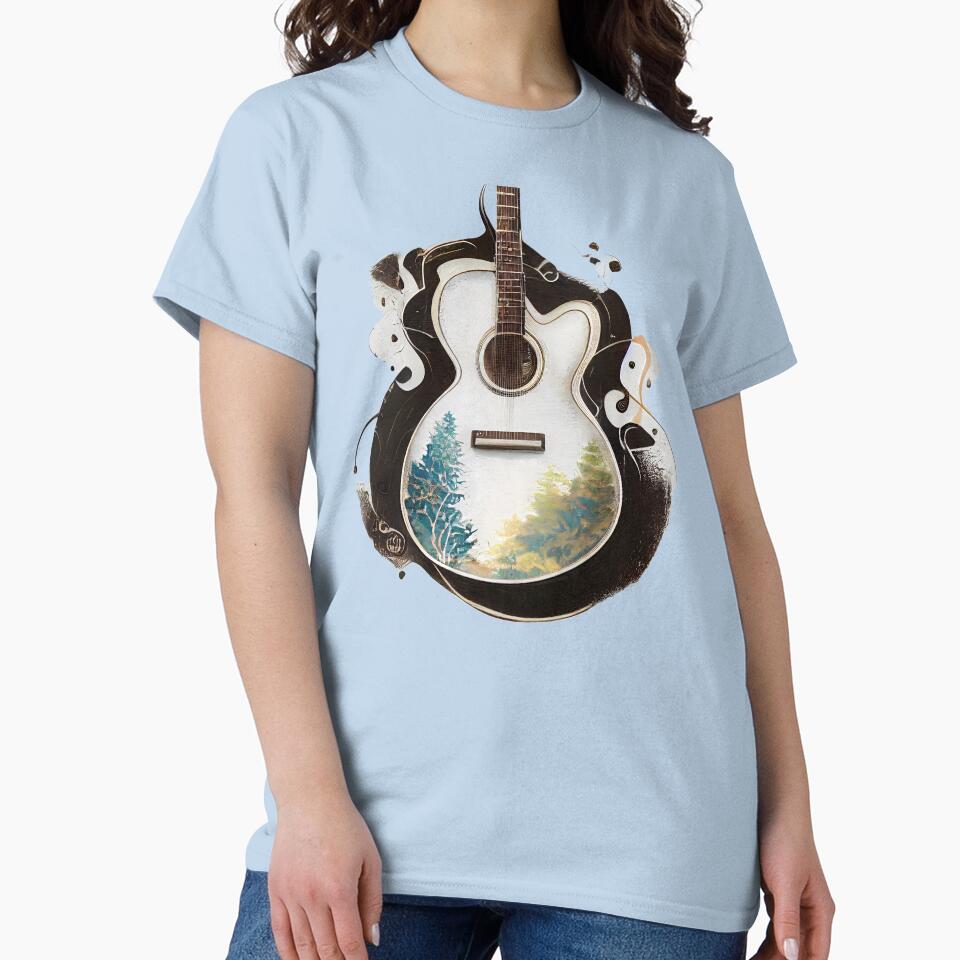 Fusion of Guitar and Nature - Vintage by Silvio K. T-Shirts, Hoodie, Sweatshirt | BlankRebels.com (Image 2)