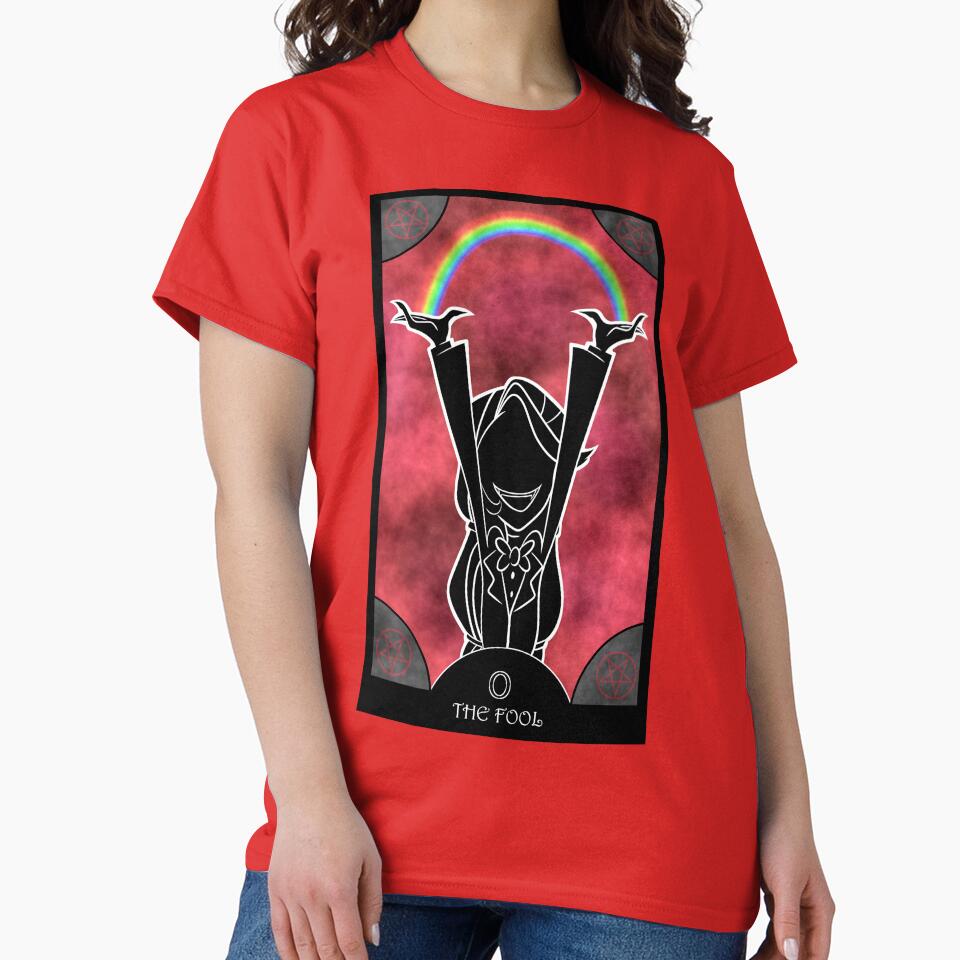 Hazbin Hotel/Helluva Boss Tarot Cards ::The Fool:: by Vixxen92 T-Shirts, Hoodie, Sweatshirt | BlankRebels.com (Image 2)