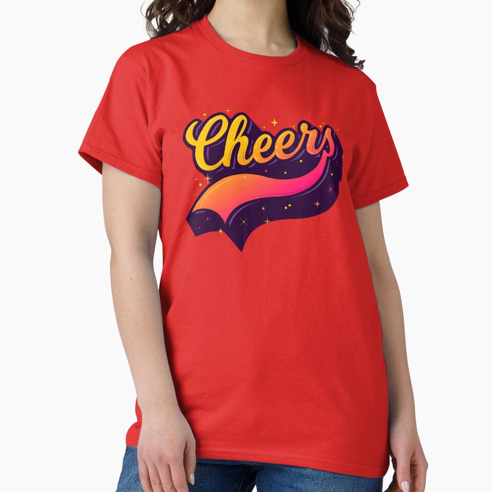 Fun & Funky 'Cheers' Typography by ShowMeMars T-Shirts, Hoodie, Sweatshirt | BlankRebels.com (Image 2)