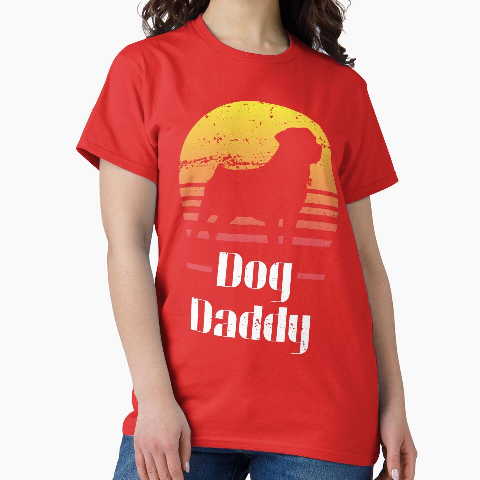 Dog Daddy Vintage Eighties Style Dog Retro Distressed by CCey T-Shirts, Hoodie, Sweatshirt | BlankRebels.com (Image 2)