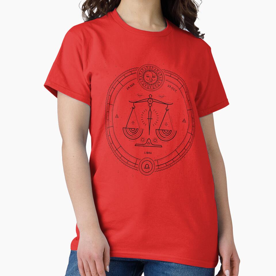 Libra Zodiac Vintage Vector Illustration by JOE4SHOP T-Shirts, Hoodie, Sweatshirt | BlankRebels.com (Image 2)