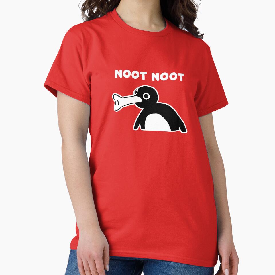 Noot Noot Pingu Meme (Coral Pink BG) by FilipeFerreira