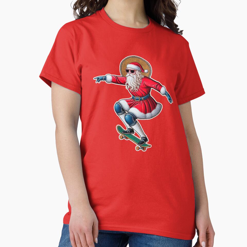 Santa Claus Skateboarding by zzz888 T-Shirts, Hoodie, Sweatshirt | BlankRebels.com (Image 2)