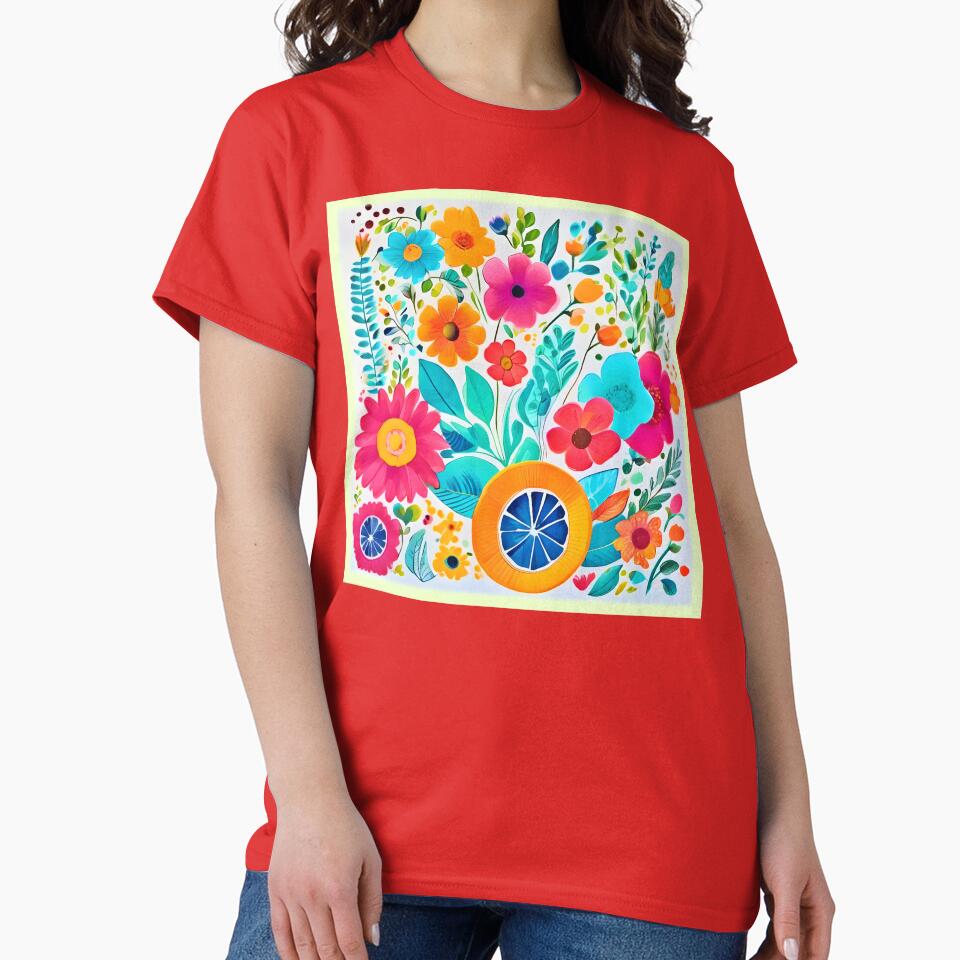 Vibrant Floral Fiesta Art by Health And Fitness Posts e-Store T-Shirts, Hoodie, Sweatshirt | BlankRebels.com (Image 2)