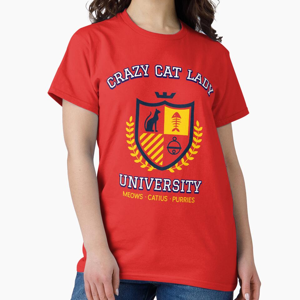 Crazy Cat Lady University by darikamc T-Shirts, Hoodie, Sweatshirt | BlankRebels.com (Image 2)