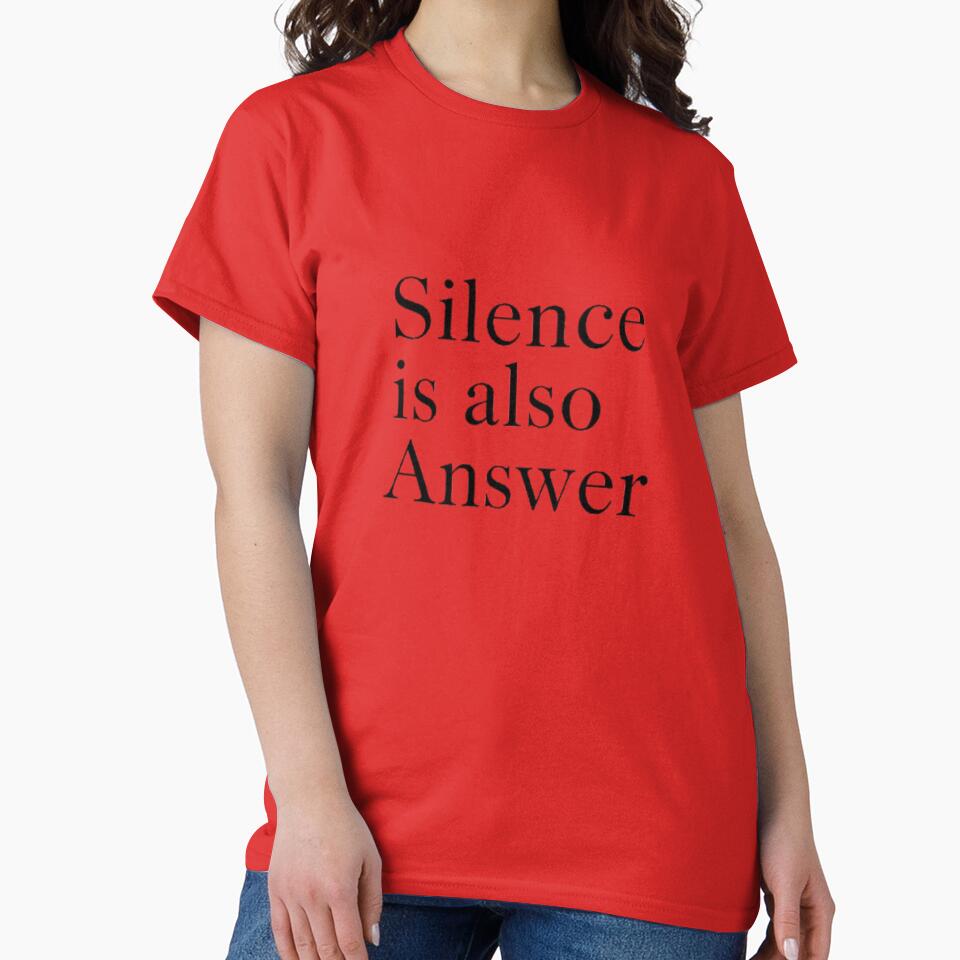 Silence Speaks Minimal Quote Shirt by CleanInkStudio Hoodie, Sweatshirt | BlankRebels.com (Image 2)