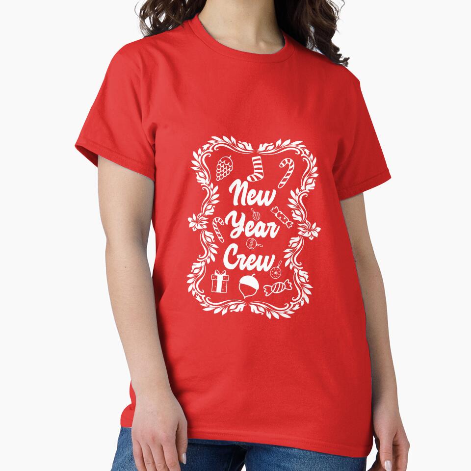 Floral Happy New Year Crew by Cre8iveSkill T-Shirts, Hoodie, Sweatshirt | BlankRebels.com (Image 2)