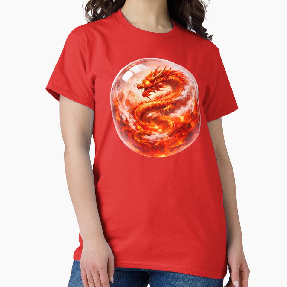 Fire Dragon Crystal Orb – Symbol of Power and Awakening by Dragon-Samurai T-Shirts, Hoodie, Sweatshirt (Image 2)