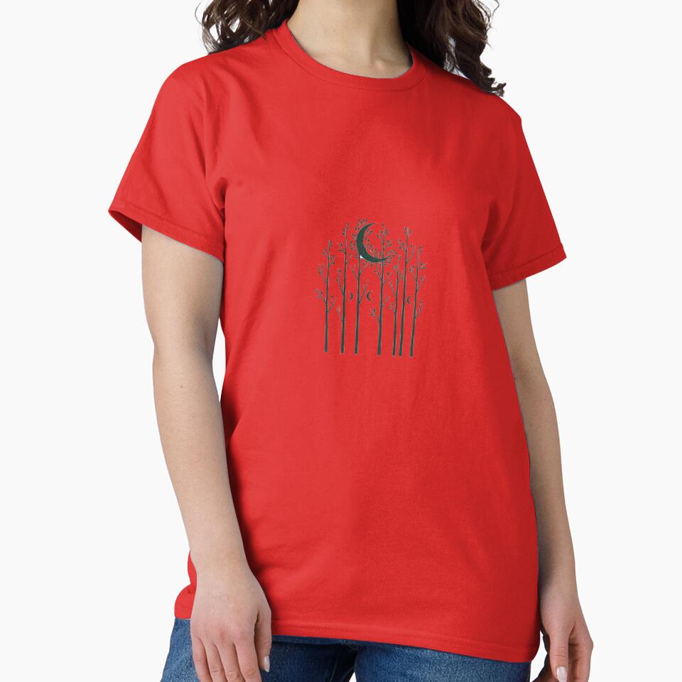Forest and Crescent Moon Silhouette by CalmFrames T-Shirts, Hoodie, Sweatshirt | BlankRebels.com (Image 2)