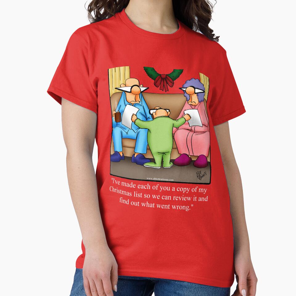 Funny Spectickles Christmas List Cartoon Humor by abbottoons T-Shirts, Hoodie, Sweatshirt | BlankRebels.com (Image 2)