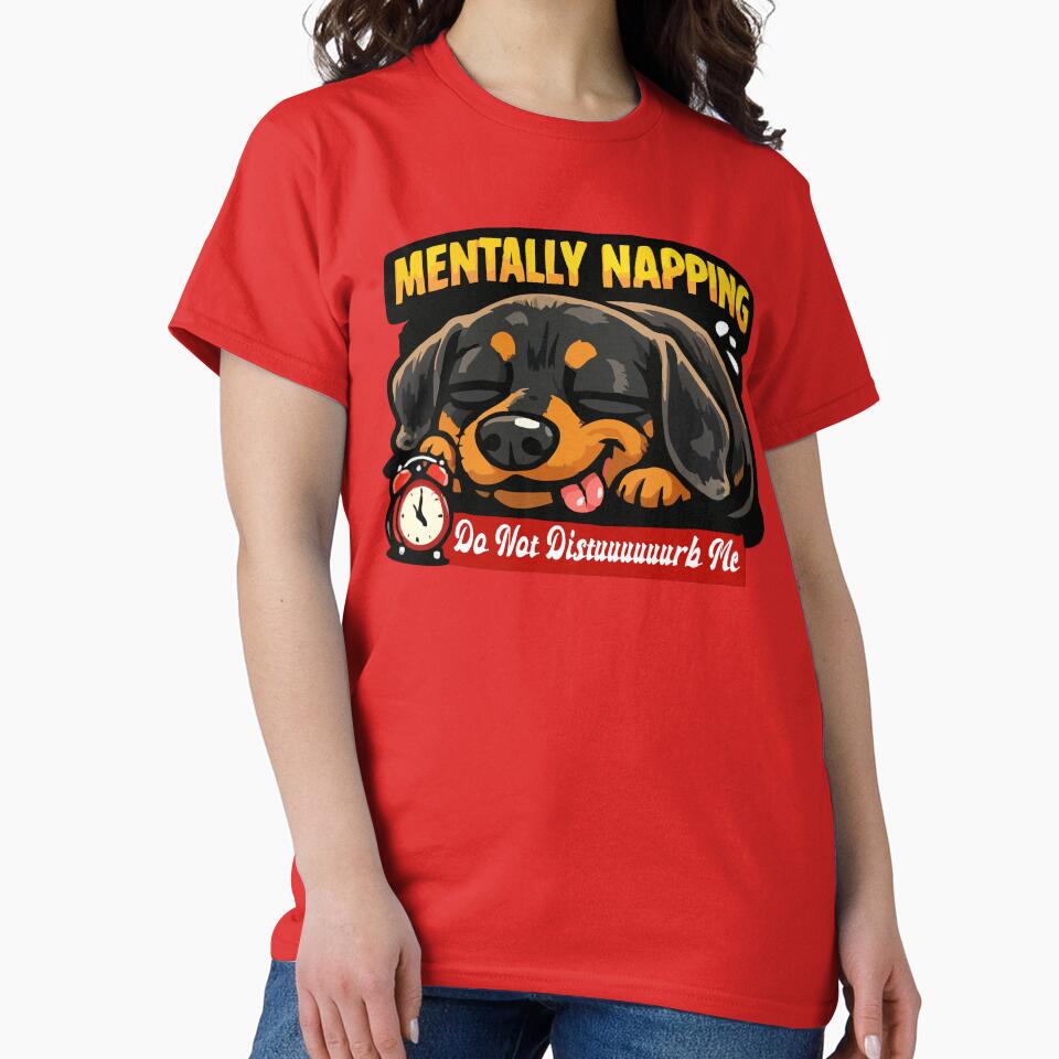 Dachshund Napping – Mentally Napping Mode by OneMoments T-Shirts, Hoodie, Sweatshirt | BlankRebels.com (Image 2)