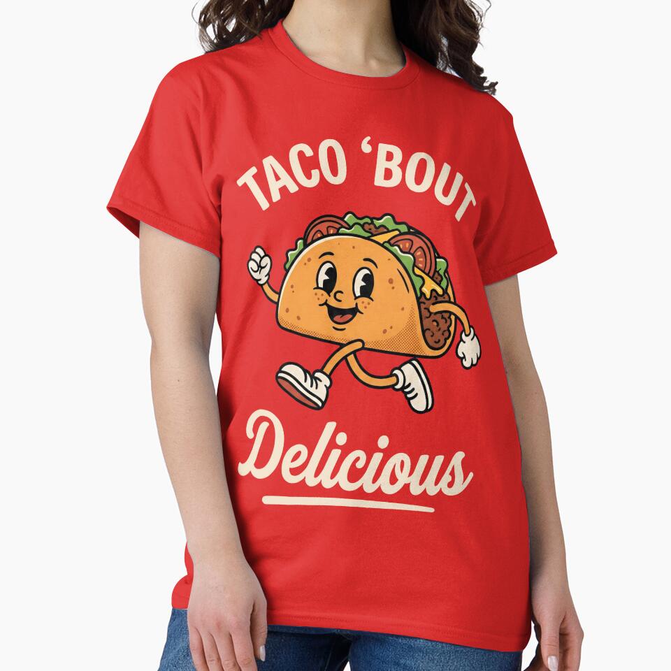 Taco Bout Delicious Funny Taco Pun by Emmatshirt1 T-Shirts, Hoodie, Sweatshirt | BlankRebels.com (Image 2)