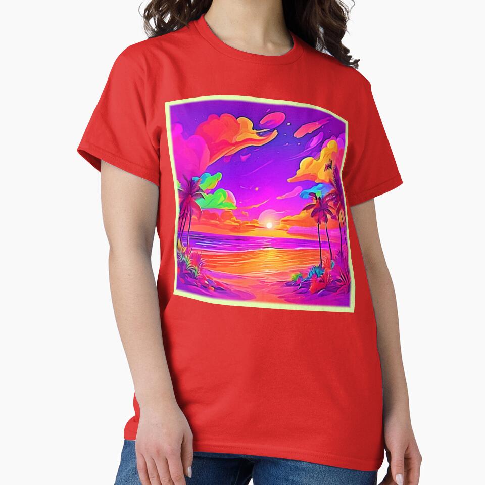 Vibrant Tropical Sunset by Health And Fitness Posts e-Store T-Shirts, Hoodie, Sweatshirt | BlankRebels.com (Image 2)