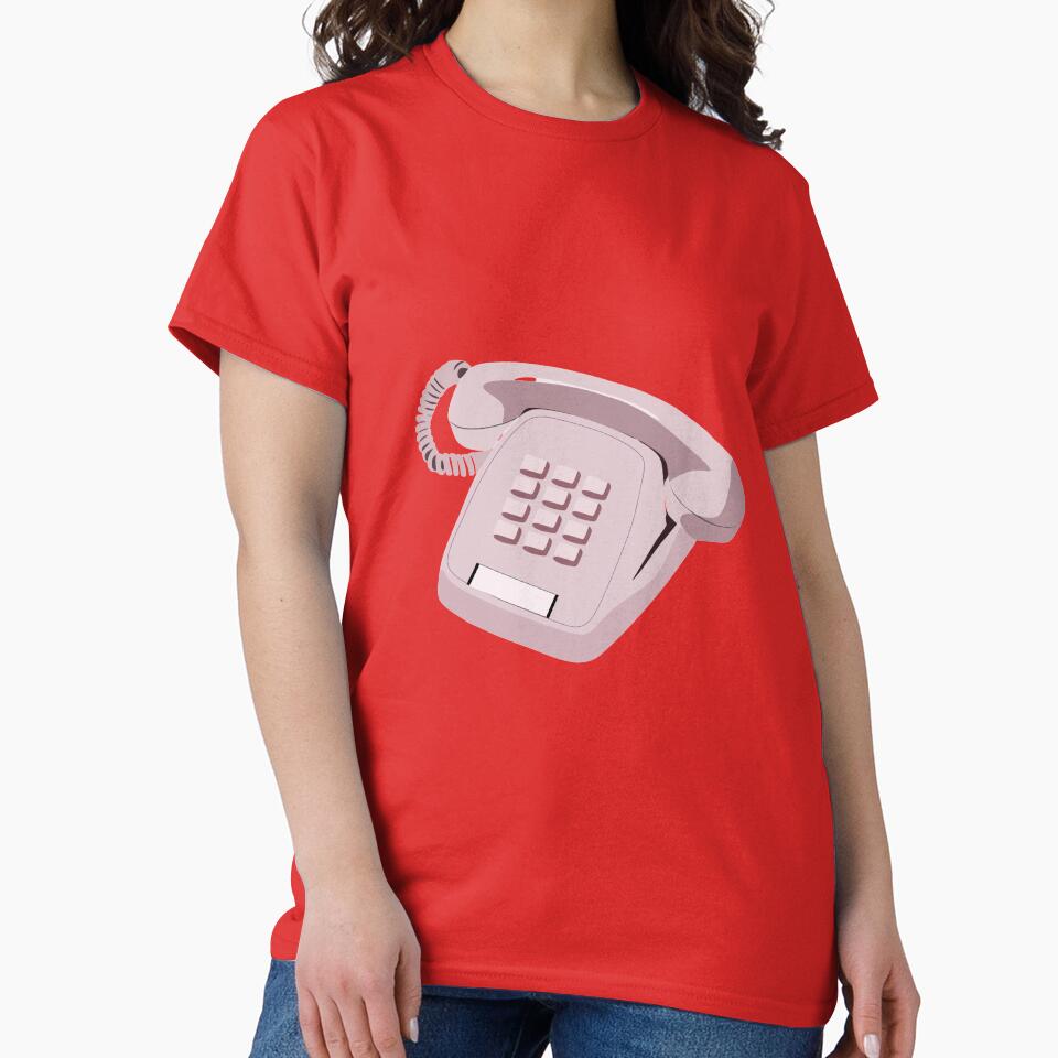 Vintage Telephone Old School Phone by Imakeyouhappy T-Shirts, Hoodie, Sweatshirt | BlankRebels.com (Image 2)