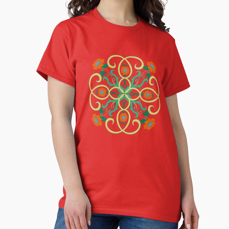 Floral Mandala by Janet Burns T-Shirts, Hoodie, Sweatshirt | BlankRebels.com (Image 2)