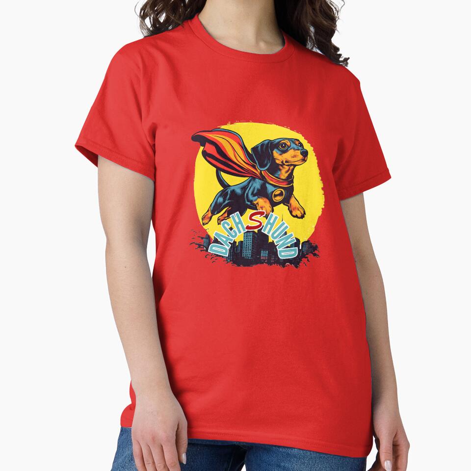 Superhero Dachshund by VisuAIze
