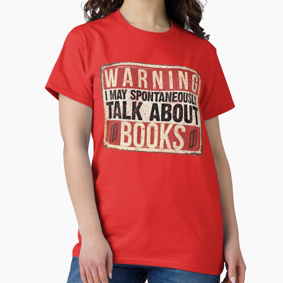 Book Lover Reading Bibliophile Warning Sign by MintaApparel T-Shirts, Hoodie, Sweatshirt | BlankRebels.com (Image 2)