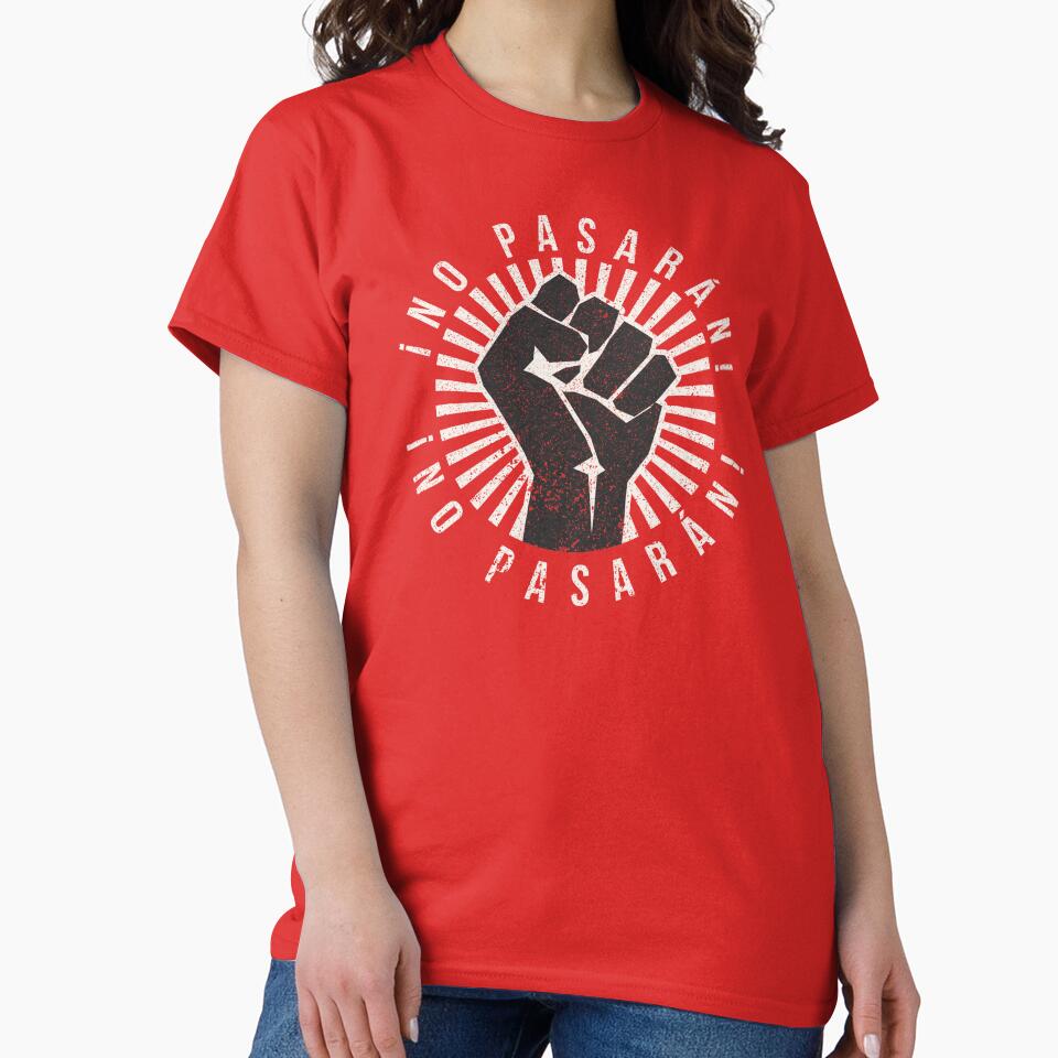 No Pasaran (vintage/distressed) by Texterns T-Shirts, Hoodie, Sweatshirt | BlankRebels.com (Image 2)
