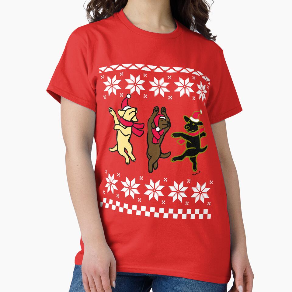 Happy Dancing Labradors Christmas by HappyLabradors T-Shirts, Hoodie, Sweatshirt | BlankRebels.com (Image 2)