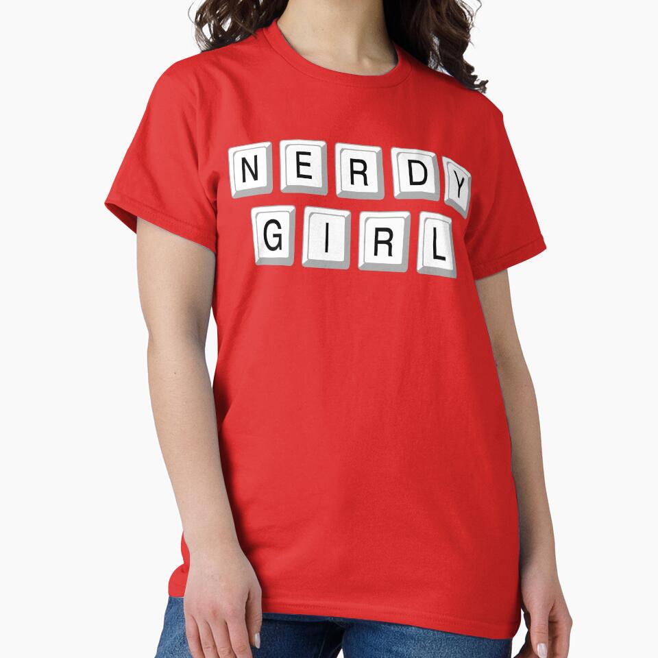 Nerdy Girl Computer and Social Media Art by Rightbrainwoman T-Shirts, Hoodie, Sweatshirt | BlankRebels.com (Image 2)