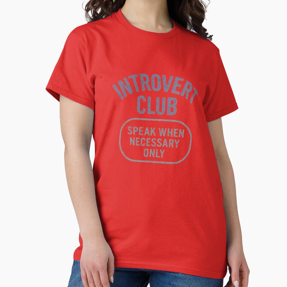 Introvert Club – Speak When Necessary Only | Funny Retro Minimalist Shirt by Work Life Tees Hoodie, Sweatshirt (Image 2)