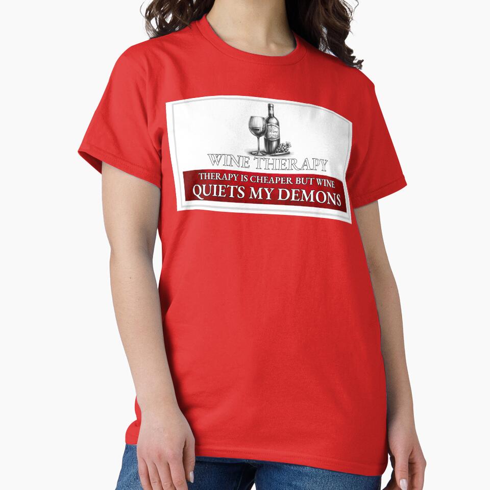 Wine quiets my Demons by LifeBLifeing T-Shirts, Hoodie, Sweatshirt | BlankRebels.com (Image 2)