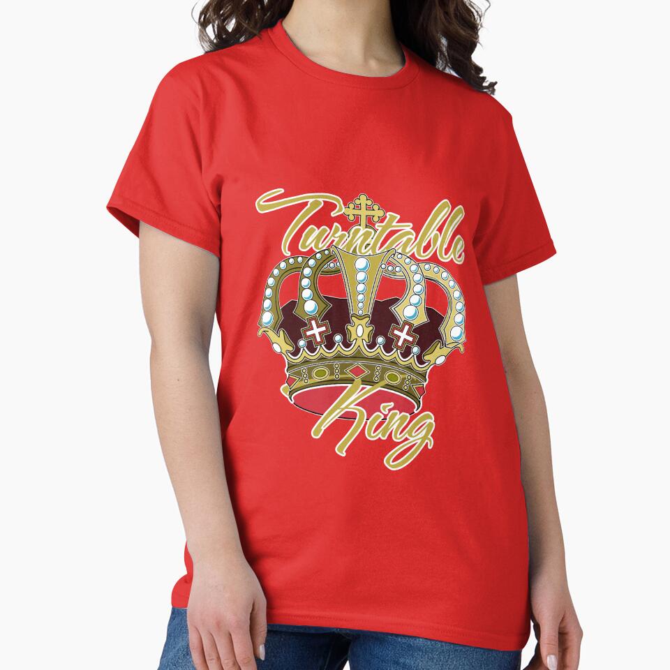 Turntable King & Crown - Gold - by onjcdesign T-Shirts, Hoodie, Sweatshirt | BlankRebels.com (Image 2)