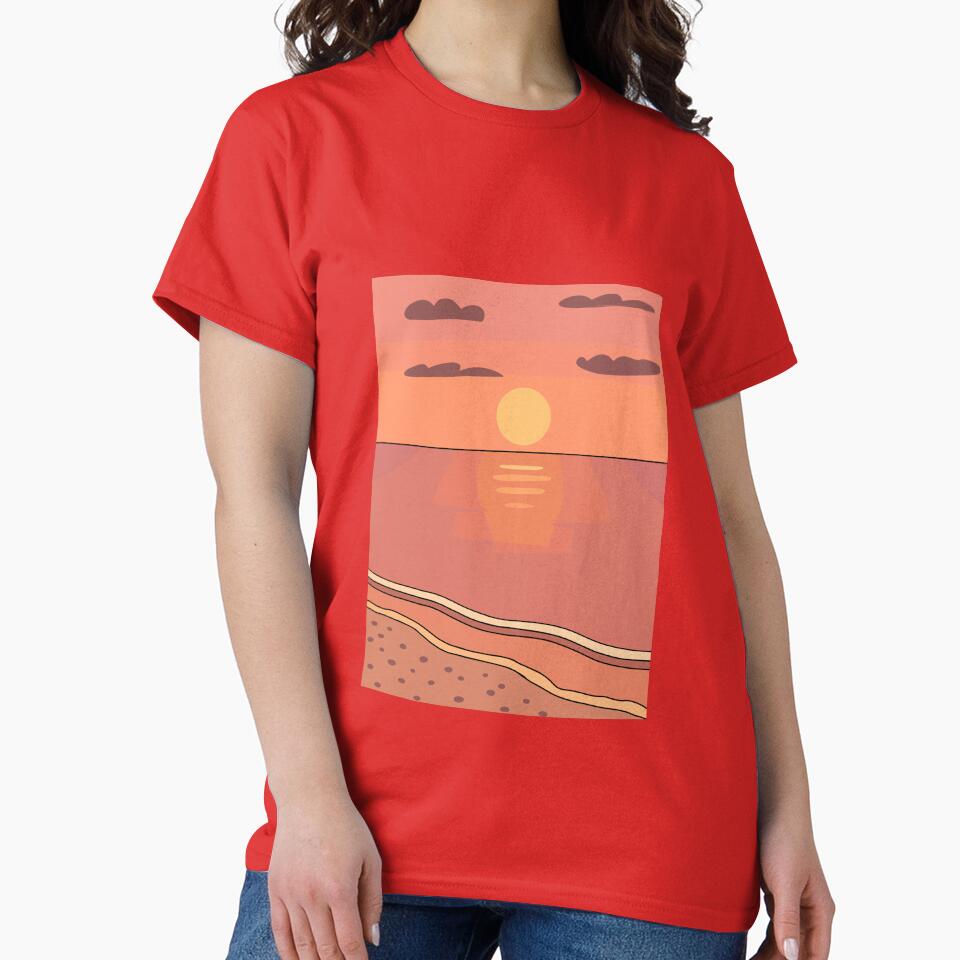 Sunset Minimalist Landscape T-Shirts, Hoodie, Sweatshirt