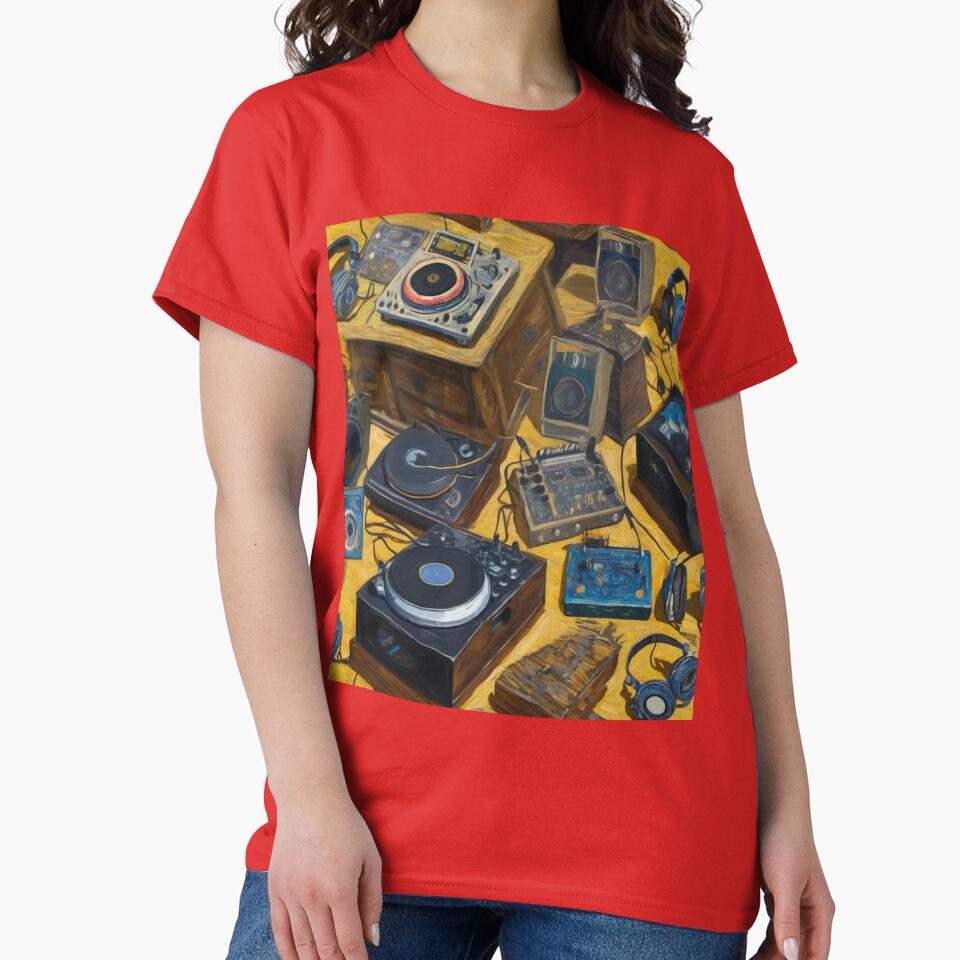 "Essential DJ Tools: Turntables, Mixers, Controllers, Headphones, and Speakers" by Artisticanvas T-Shirts,... (Image 2)