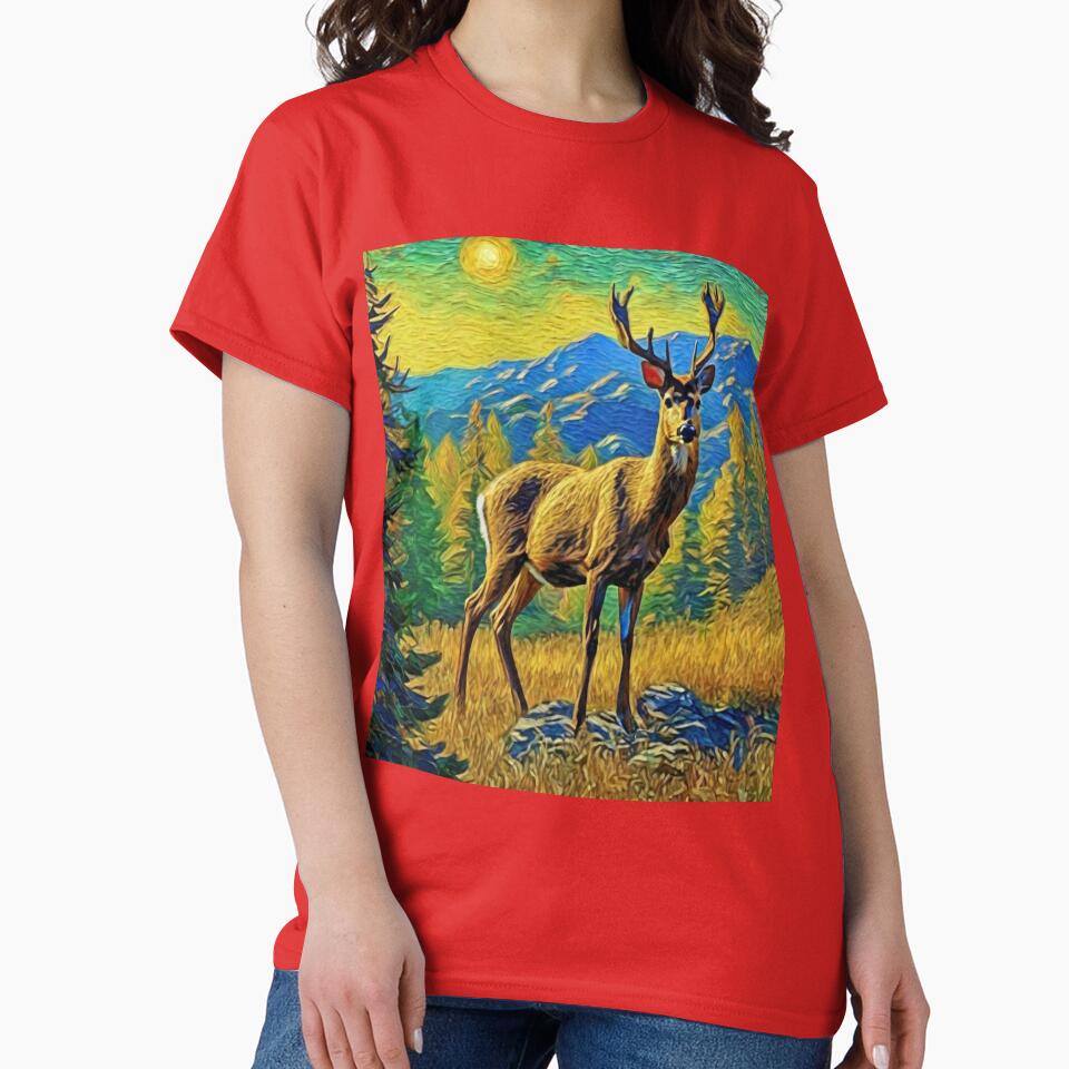 "Majestic Deer in the Montana Wilderness" by Artisticanvas T-Shirts, Hoodie, Sweatshirt | BlankRebels.com (Image 2)