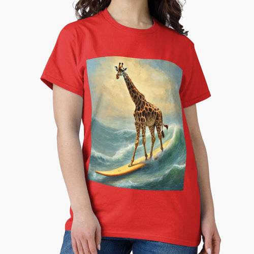 "Giraffe Surfing: A Captivating Image of Wildlife in Action" by Artisticanvas T-Shirts, Hoodie, Sweatshirt (Image 2)