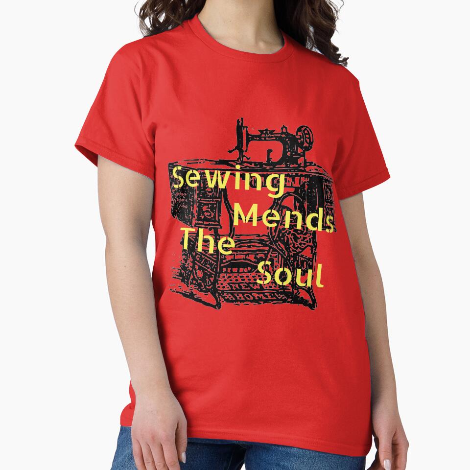 Sewing mends the soul by Souperjumble T-Shirts, Hoodie, Sweatshirt | BlankRebels.com (Image 2)