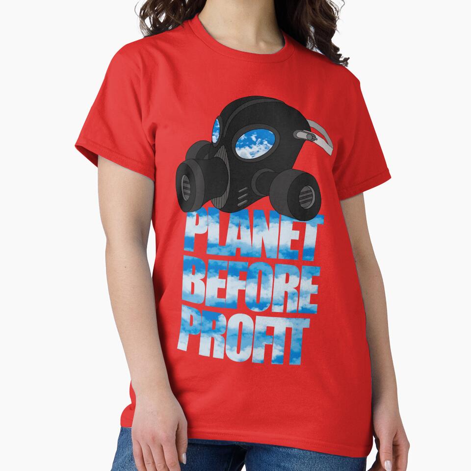 Planet before profit hand drawn mask artwork by Giovanni-c T-Shirts, Hoodie, Sweatshirt | BlankRebels.com (Image 2)