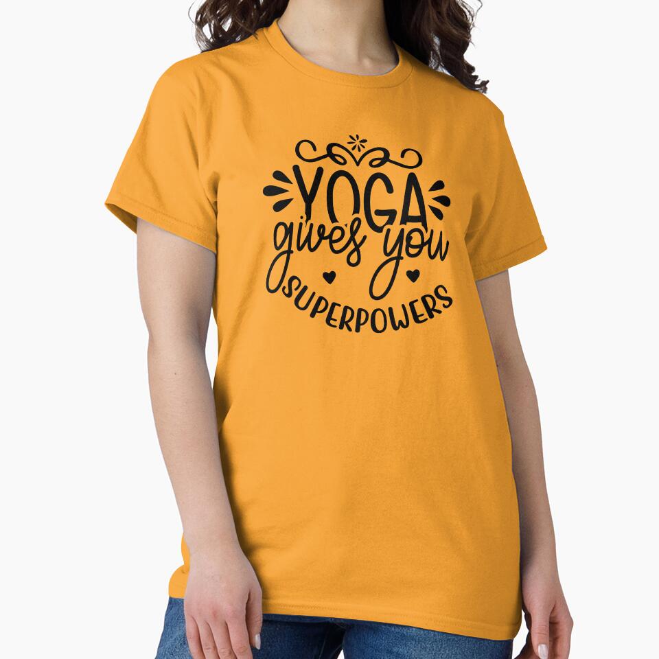 Yoga Quote Yoga Gives You Superpowers Motivational Saying by SoccaTamam T-Shirts, Hoodie, Sweatshirt (Image 2)