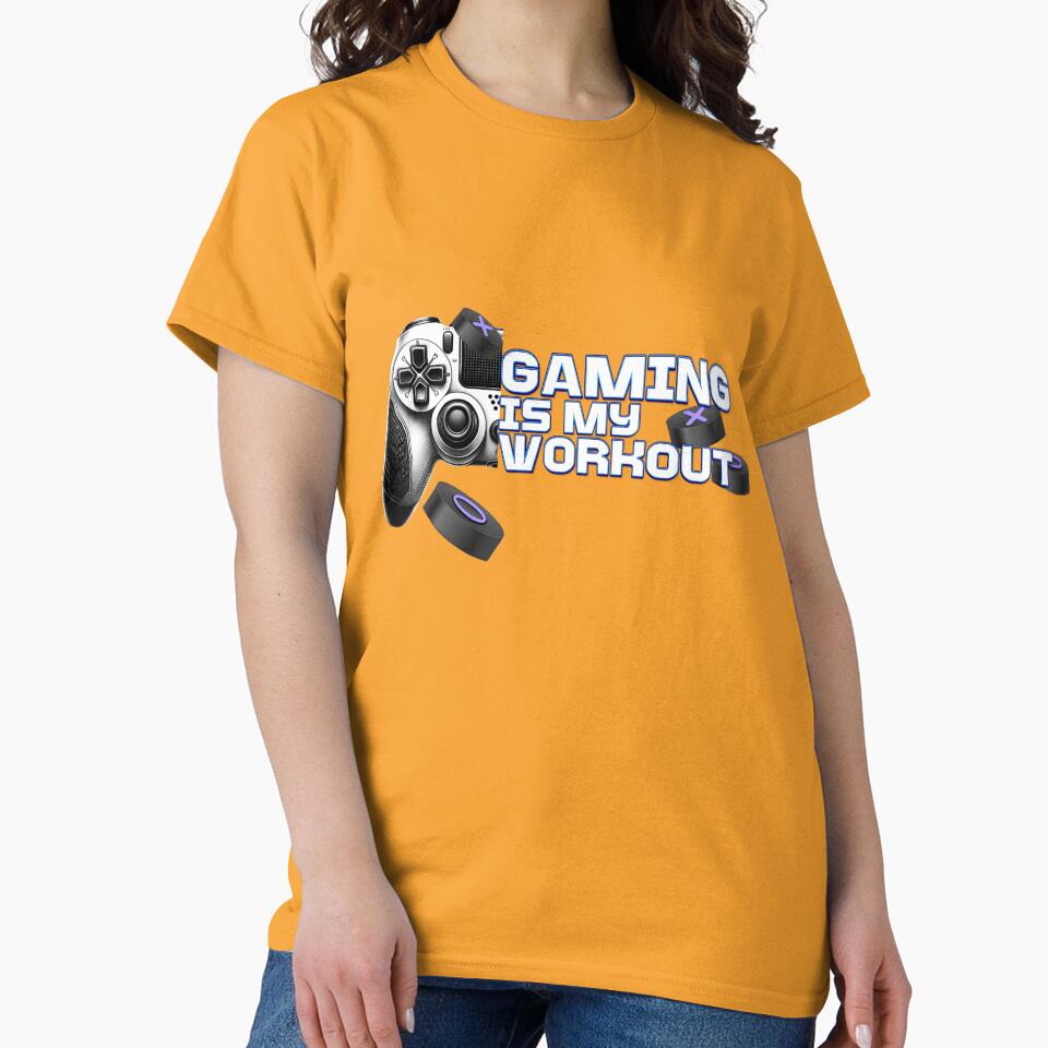 Gaming Is My Workout T-Shirt – Funny Gamer Fitness Joke Tee by ArtzyAyb