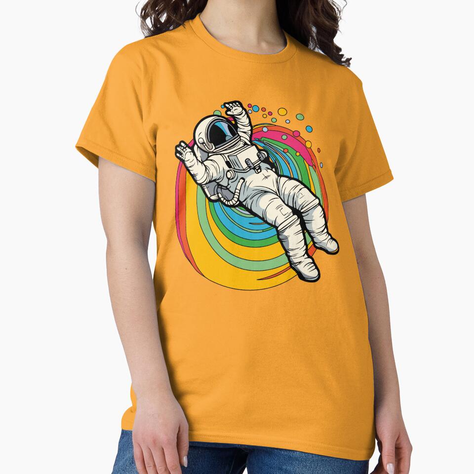 Rainbow astronaut by cptcarterprints T-Shirts, Hoodie, Sweatshirt | BlankRebels.com (Image 2)